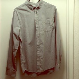 Grey button down
